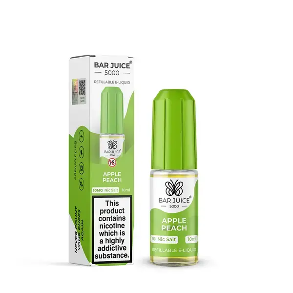 Apple Peach Nic Salt E-Liquid by Bar Juice 5000 Salts 10ml - Absolute Vape