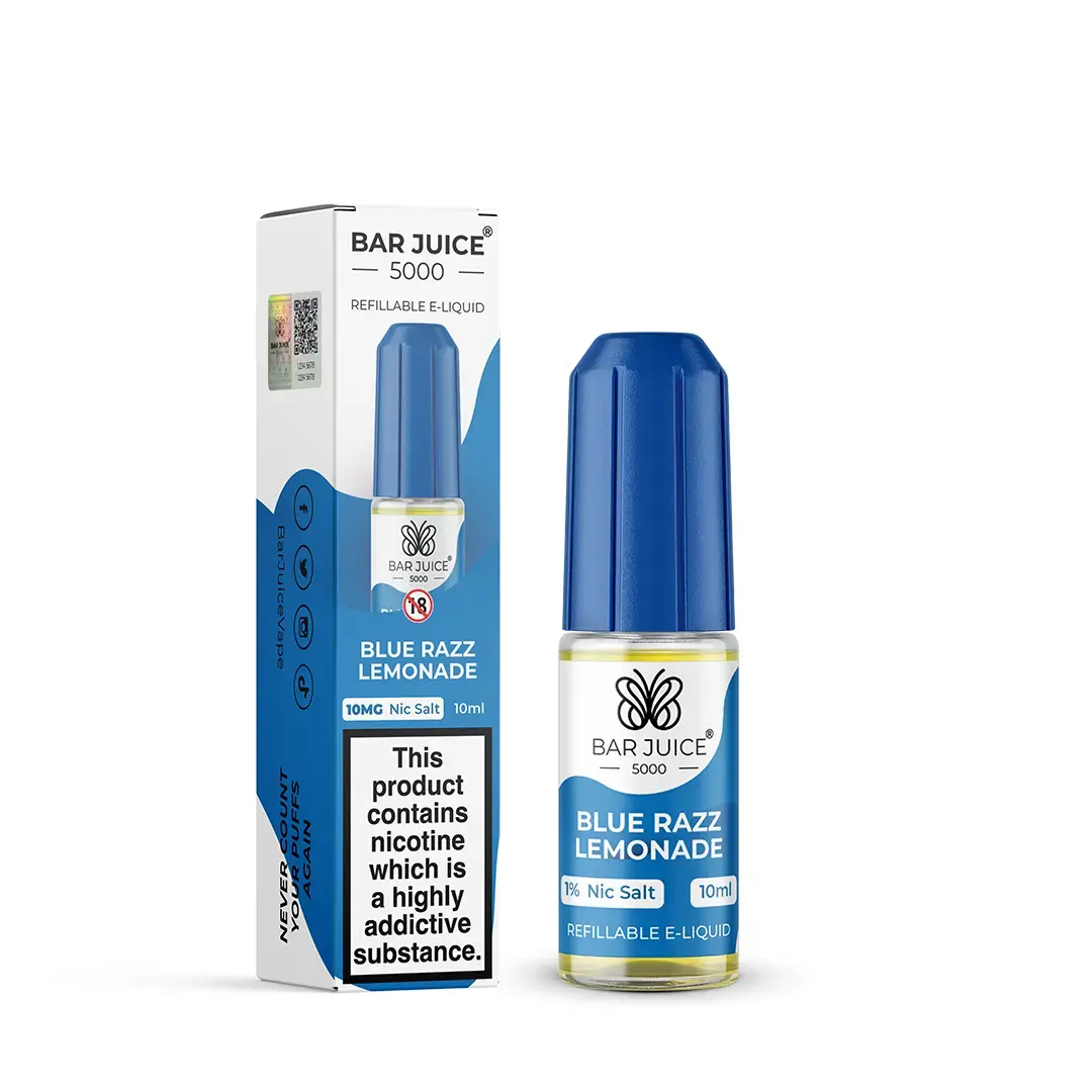 Blue Razz Lemonade Nic Salt E-Liquid by Bar Juice 5000 Salts 10ml - Absolute Vape