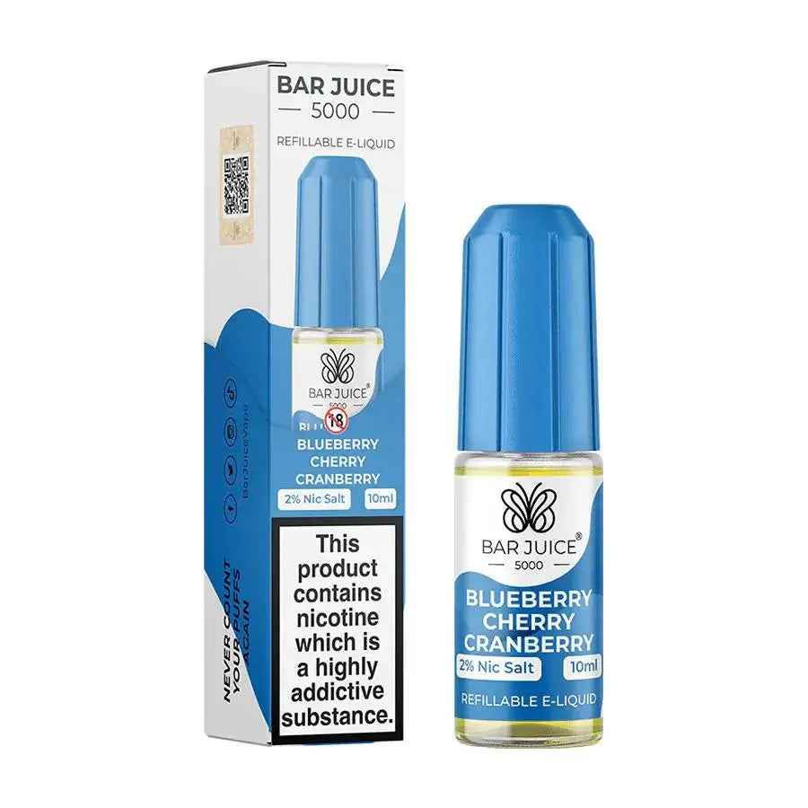 Blueberry Cherry Cranberry Nic Salt E-Liquid by Bar Juice 5000 Salts 10ml - Absolute Vape