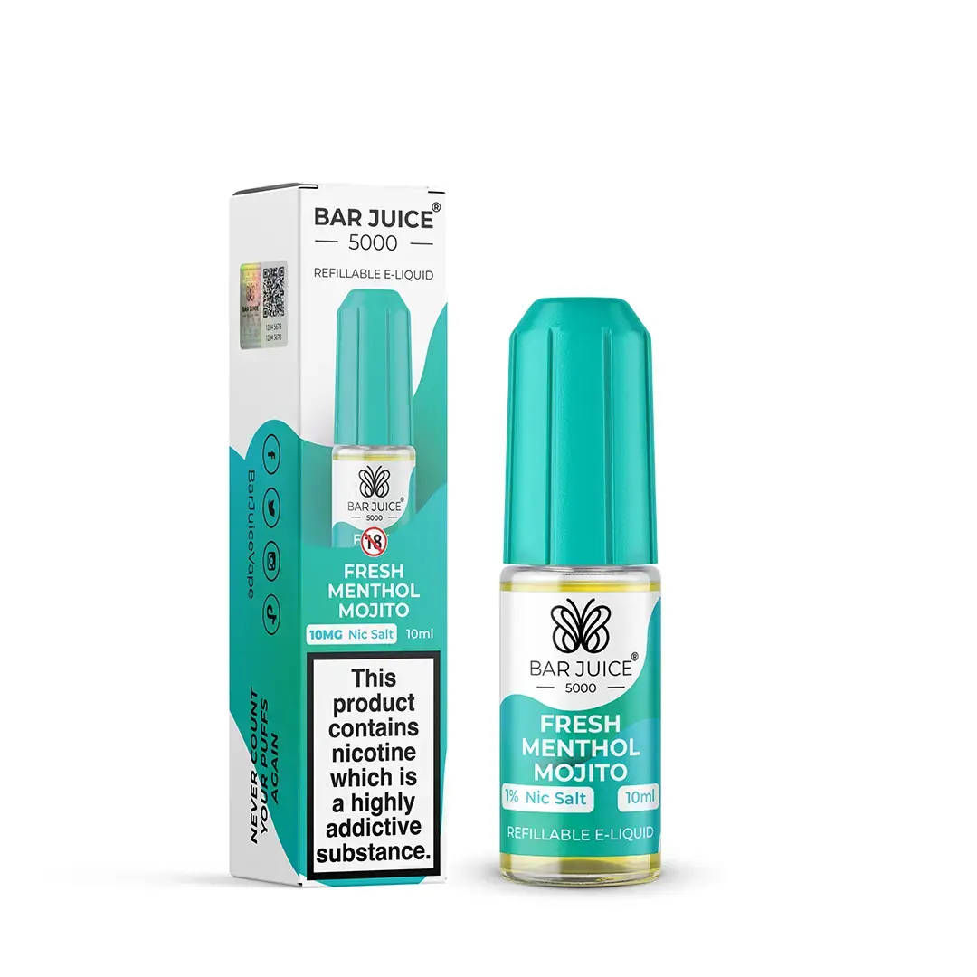 Fresh Menthol Mojito Nic Salt E-Liquid by Bar Juice 5000 Salts 10ml - Absolute Vape