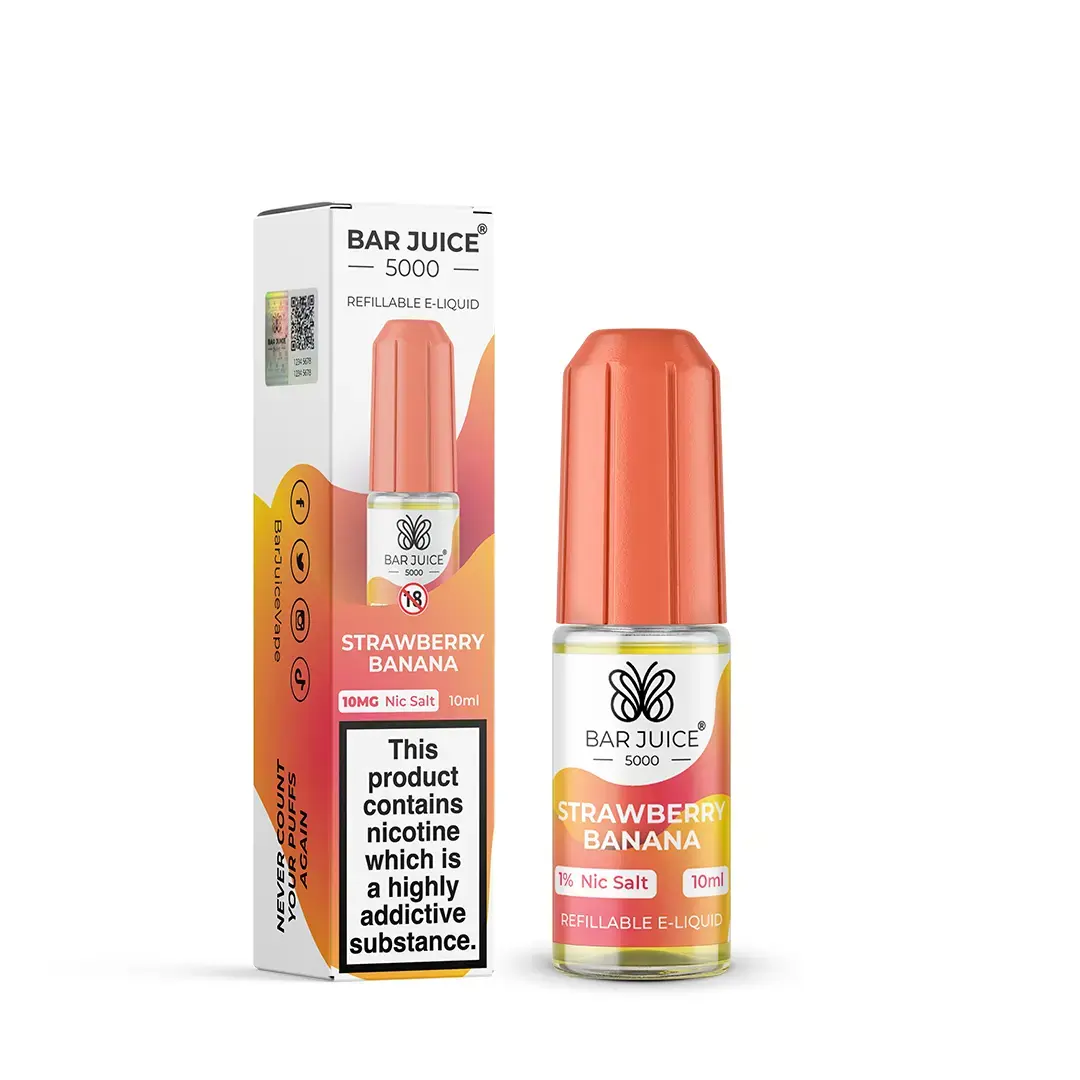 Strawberry Banana Nic Salt E-Liquid by Bar Juice 5000 Salts 10ml - Absolute Vape