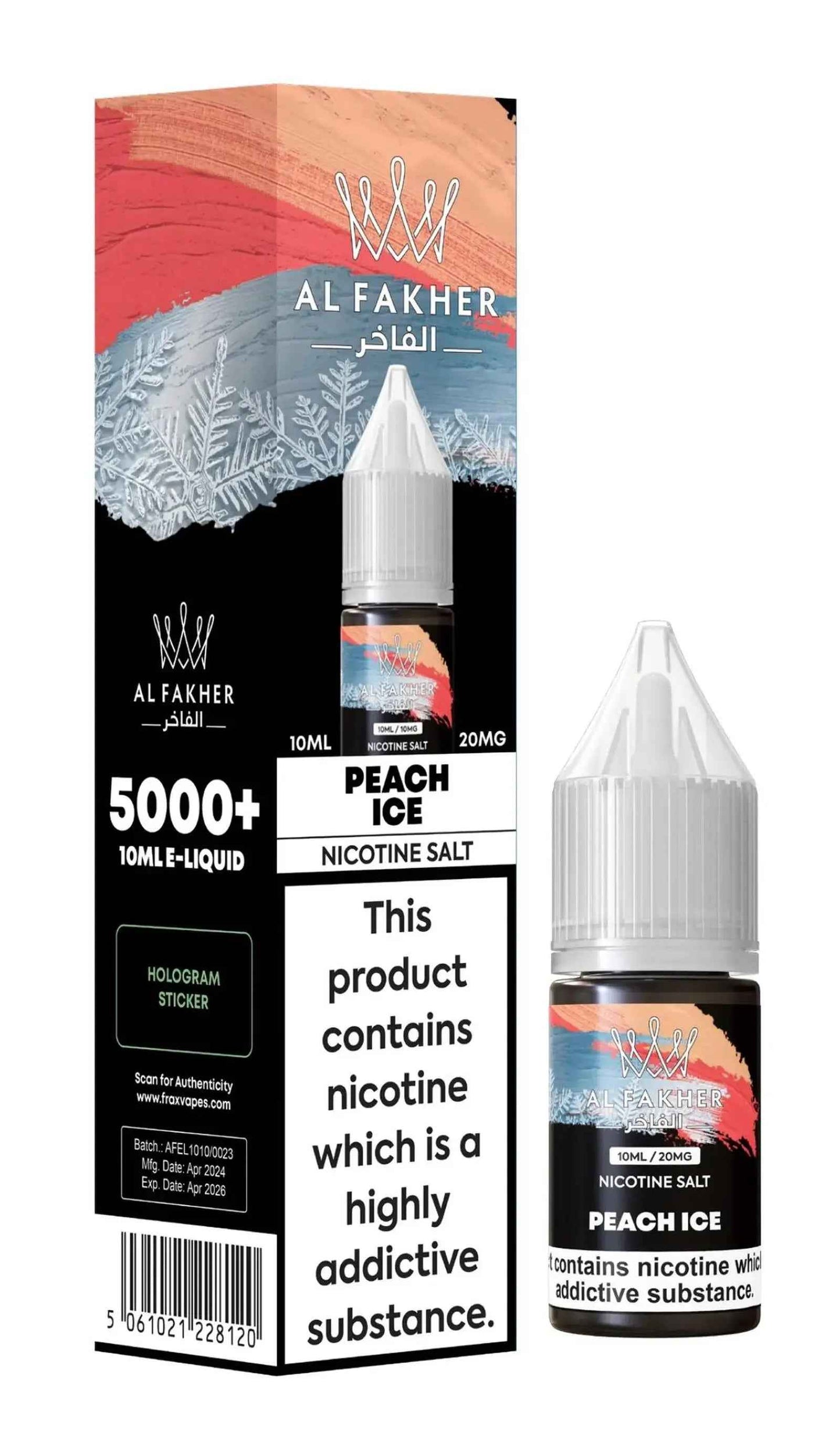 Peach Ice Nic Salt E-Liquid by Al Fakher 10ml - Absolute Vape