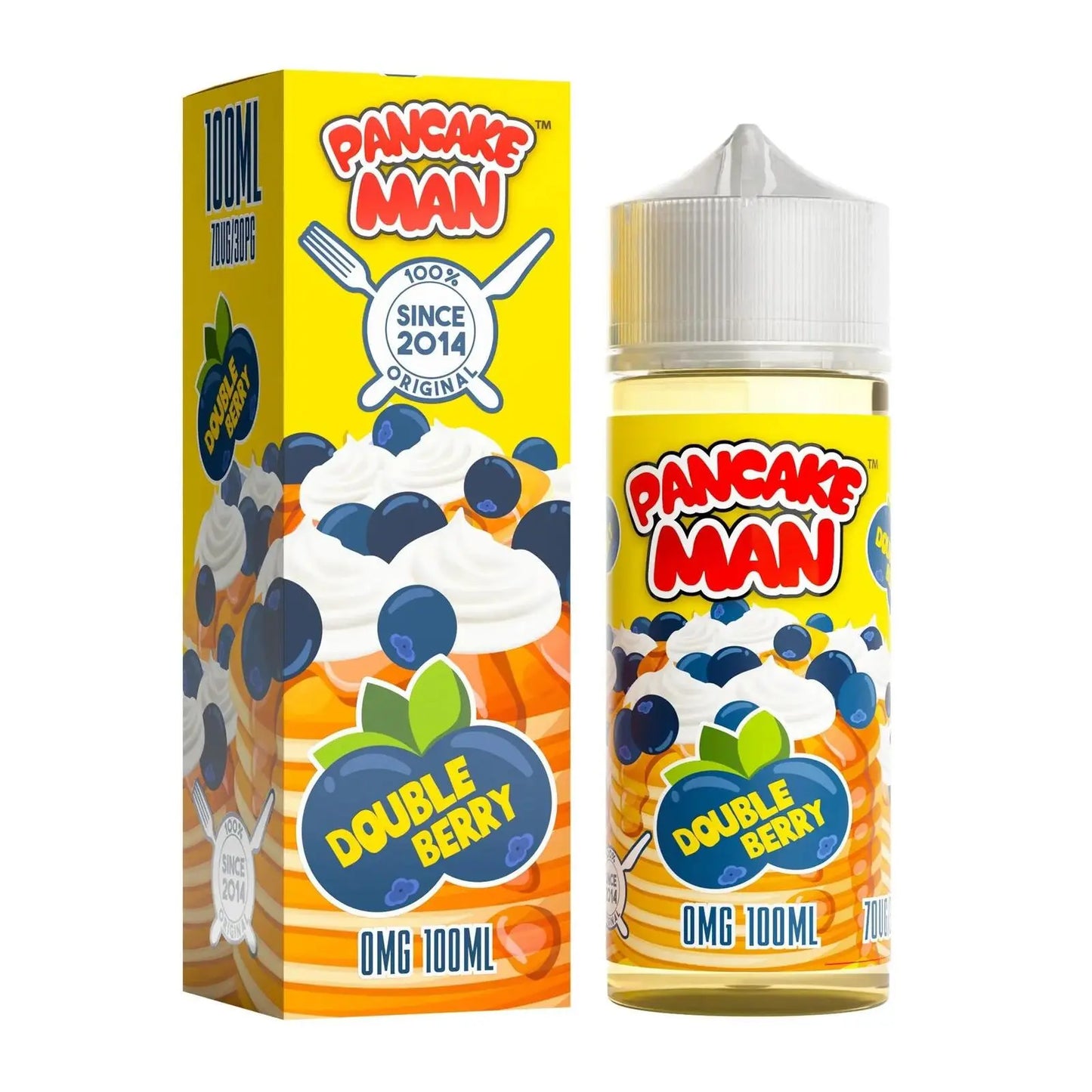 Double Berry Shortfill E-liquid by Vape Juice Pancake Man 100ml - Absolute Vape