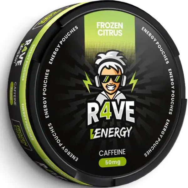 Frozen Citrus Caffeine Nicotine Pouches by R4VE 50mg - Absolute Vape