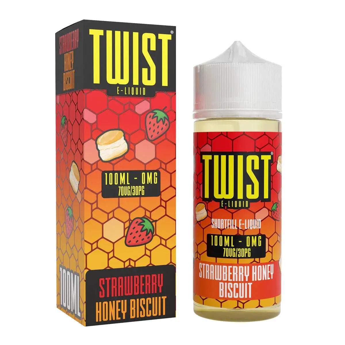Strawberry Honey Biscuit Shortfill E-liquid by Twist Juice 100ml - Absolute Vape