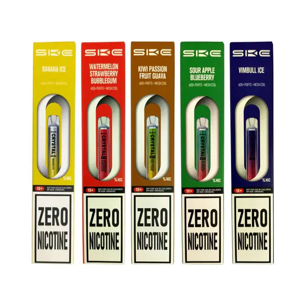Zero Nicotine SKE Crystal Bar 600 Puff Disposable Vape SKE Crystal Bar 600