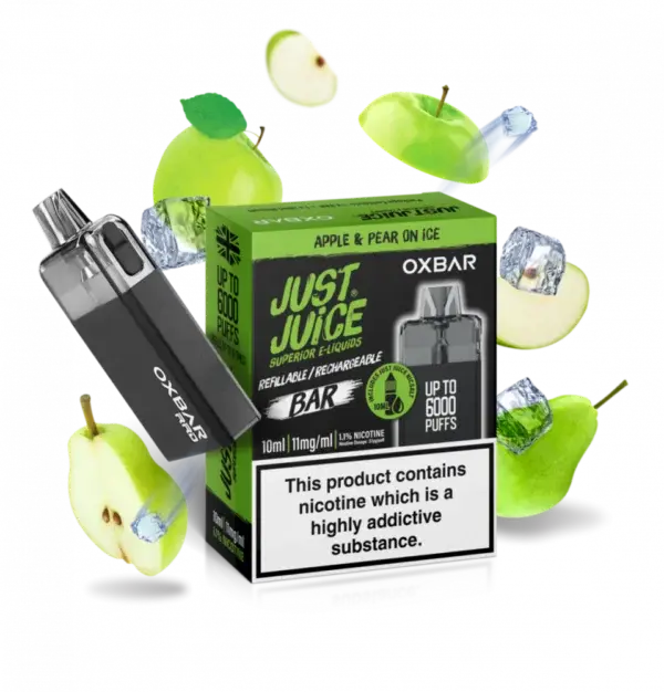 Just-Juice-x-Oxbar-RRB-Apple-Pear-on-Ice-20mg-Disposable-Vape-e16838321766486527ebb12660a
