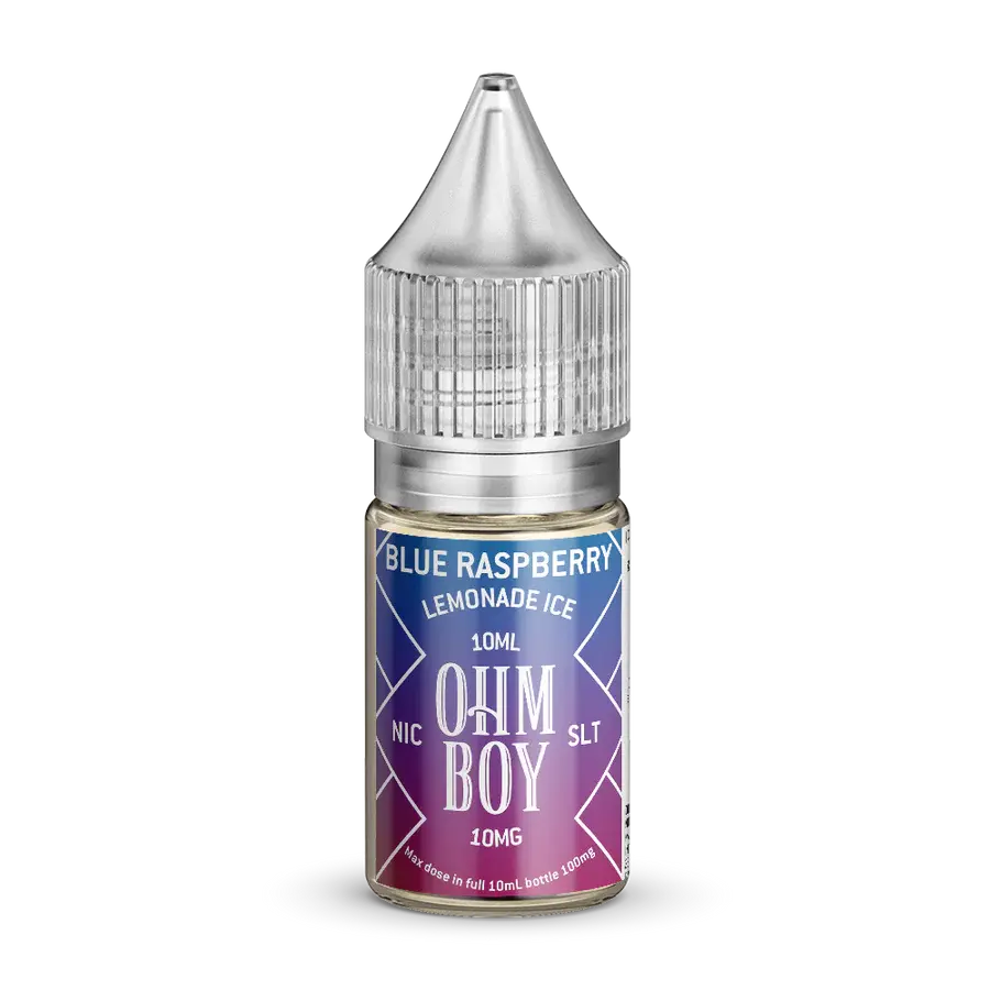 Blue Raspberry Lemonade Ice Nic Salt E-Liquid by Ohm Boy 10ml - Absolute Vape
