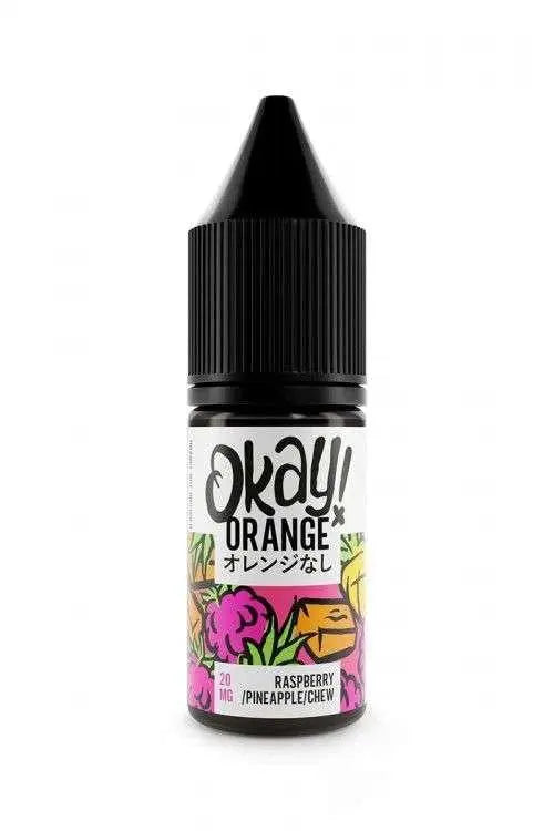 Raspberry Pineapple Chew Nic Salt E-Liquid by Okay ! Orange 10ml - Absolute Vape