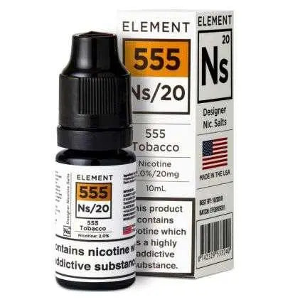 555 Tobacco Nic Salt E-Liquid by Element NS10 & NS20 10ml - Absolute Vape