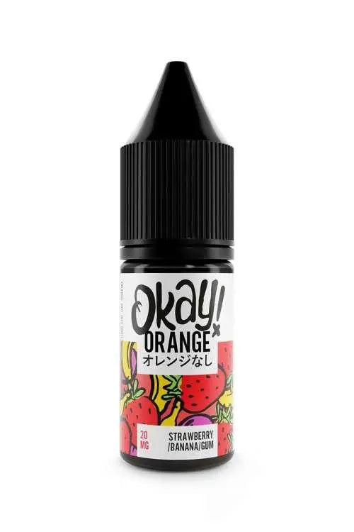 Strawberry Banana Bubblegum Nic Salt E-Liquid by Okay ! Orange 10ml - Absolute Vape