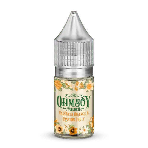 Valencia Orange and Passion Nic Salt E liquid by Ohm Boy Volume II 10ml - Absolute Vape