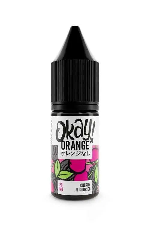 Cherry Liquorice Nic Salt E-Liquid by Okay ! Orange 10ml - Absolute Vape