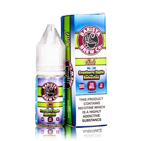 Frozen Cranberry Apple Refresher Nic Salt E-liquid by Barista Brew 10ml - Absolute Vape