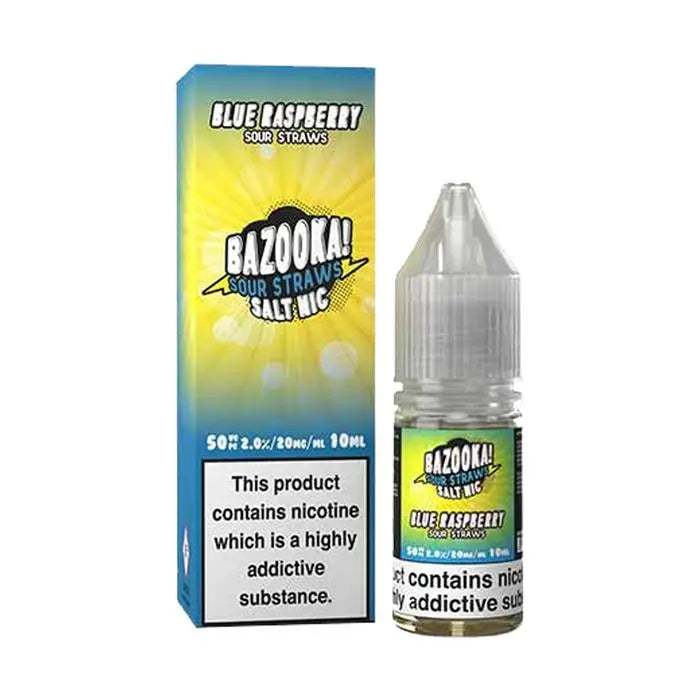 Blue Raspberry Sour Straws Nic Salt E-Liquid by Bazooka 10ml - Absolute Vape
