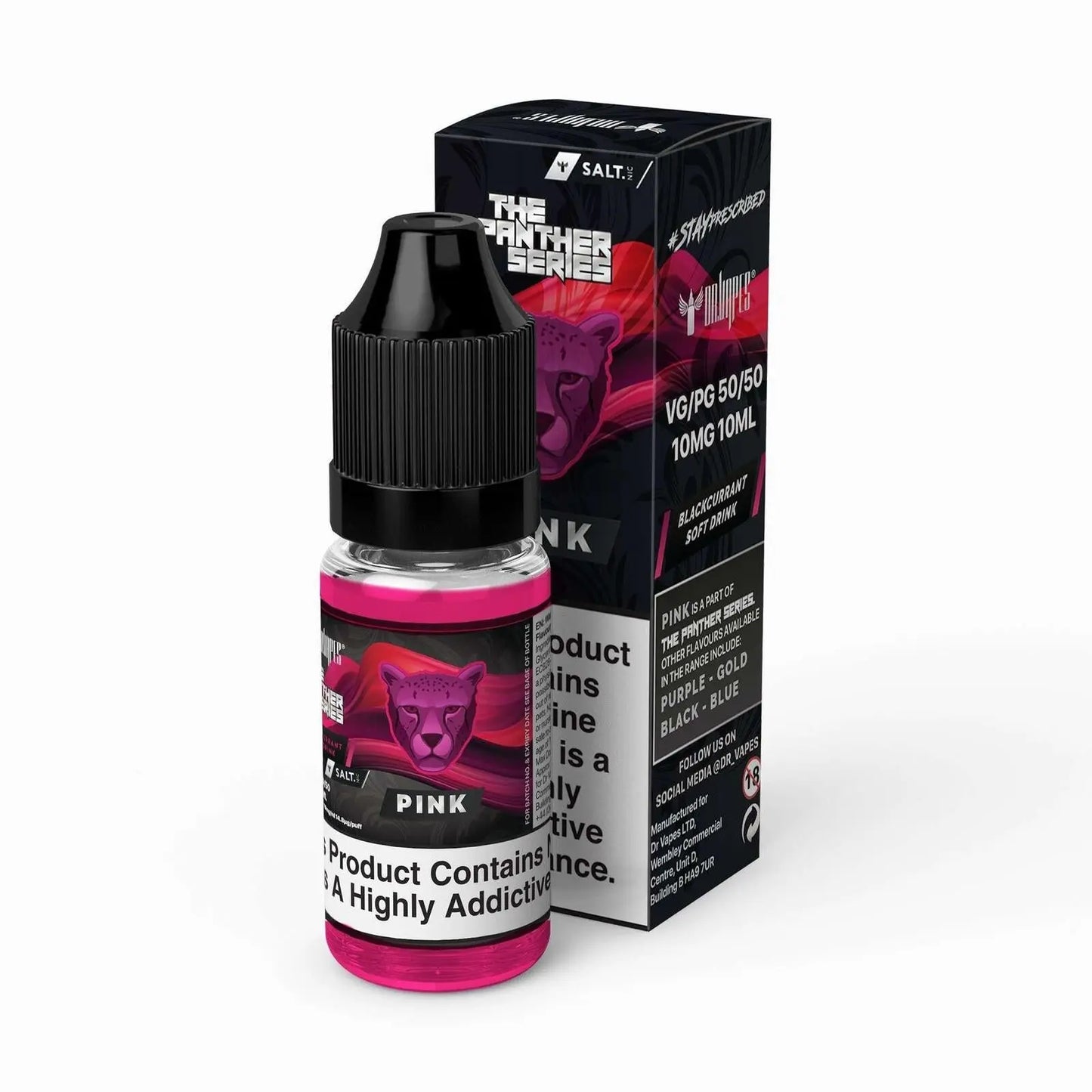 Pink Panther Series Nic Salt E liquid by Dr Vapes 10ml - Absolute Vape