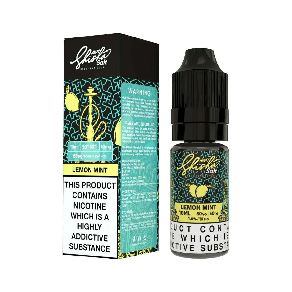 Lemon Mint Nic Salt E-Liquid by Nasty Juice 10ml - Absolute Vape