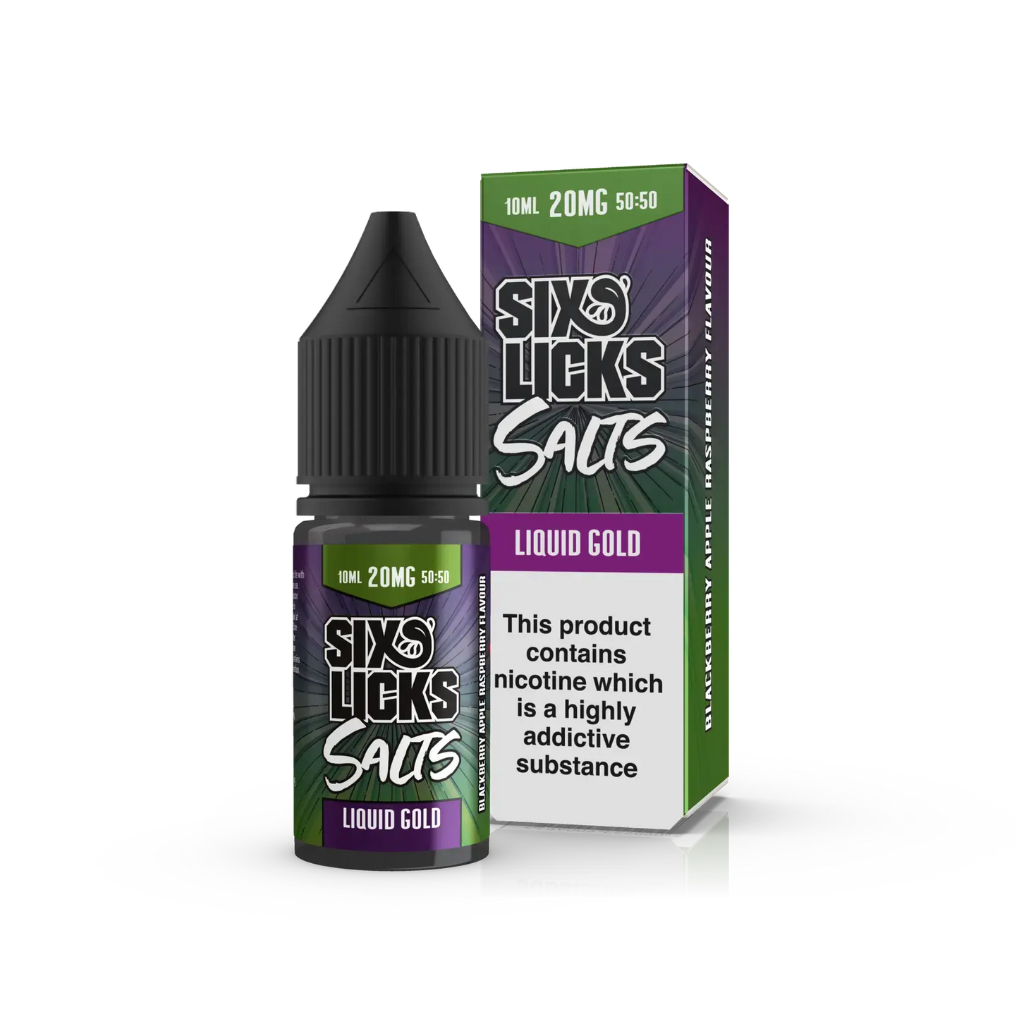 Liquid Gold Nic Salt E-Liquid by Six Licks 10ml - Absolute Vape