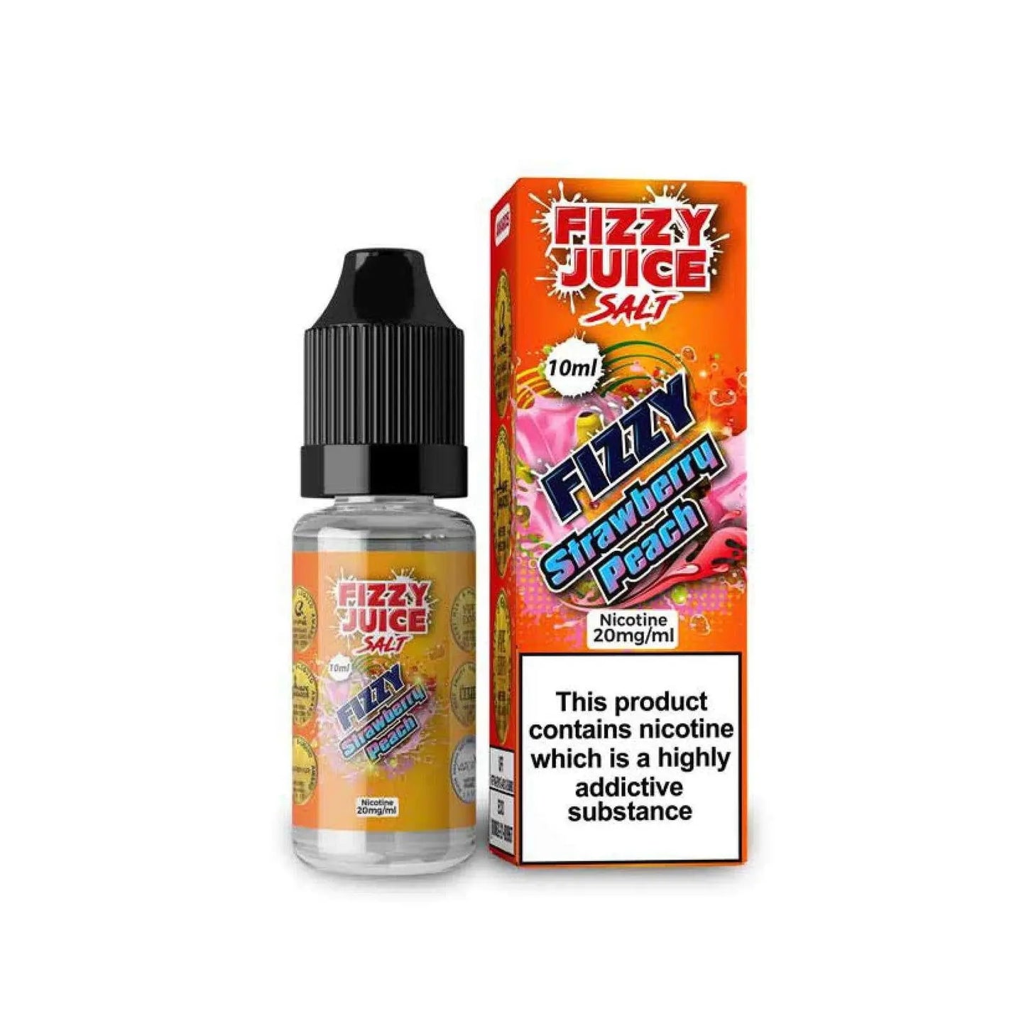 Strawberry Peach Nic Salt E-Liquid by Mohawk Fizzy Juice Salt 10ml - Absolute Vape
