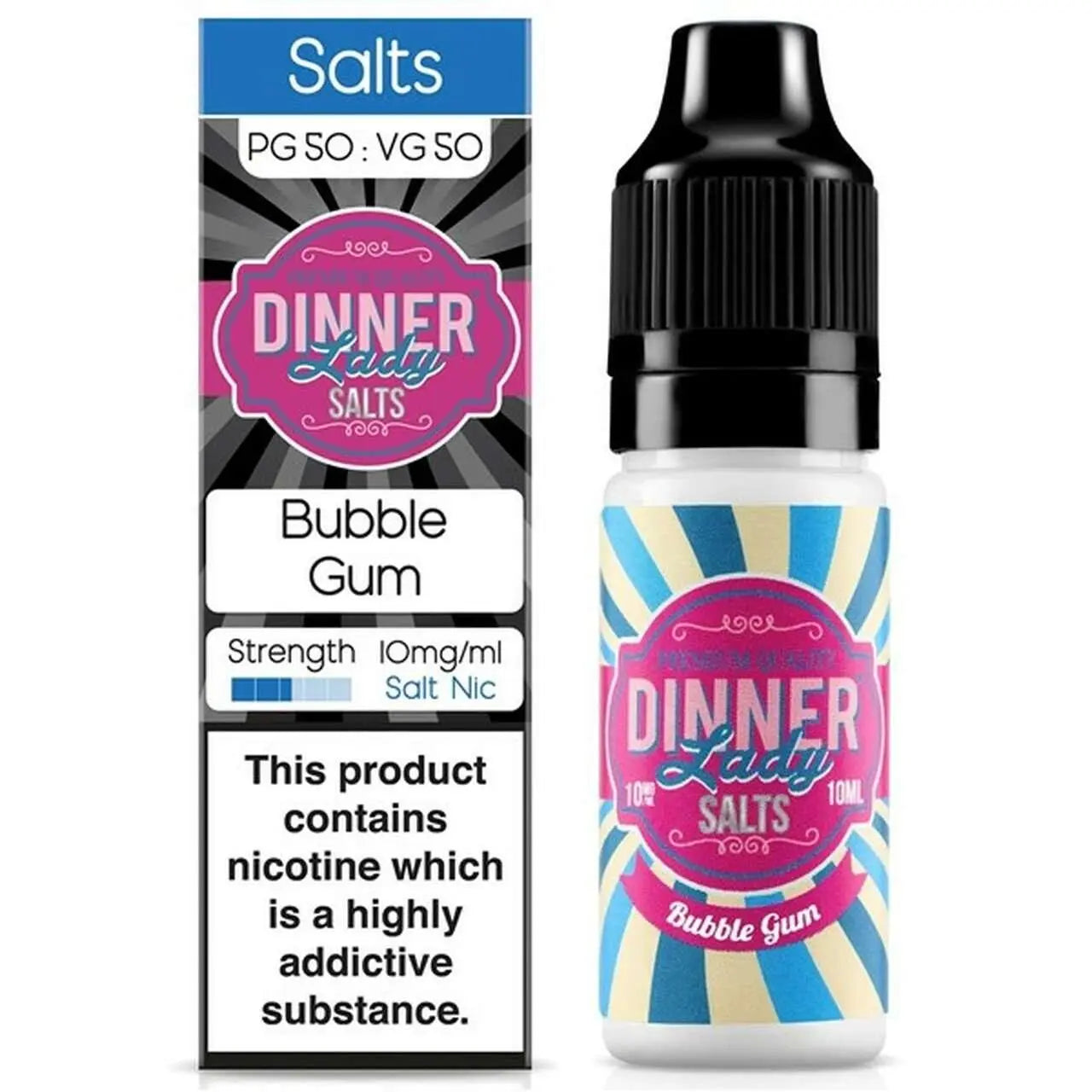 Bubble Gum Nic Salt E-Liquid by Dinner Lady 10ml - Absolute Vape