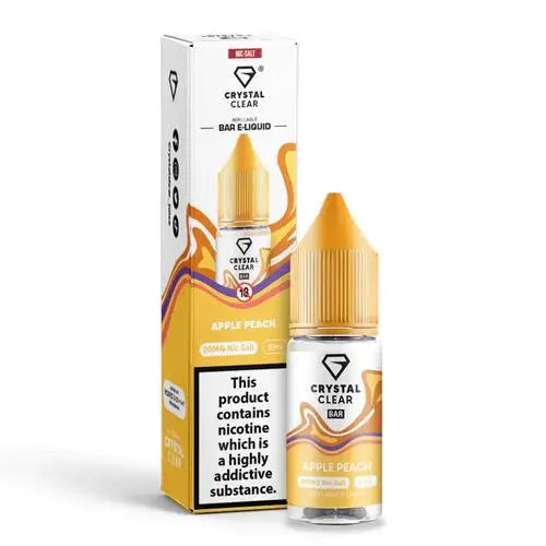 Apple Peach Nic Salt E-Liquid by Crystal Clear Bar Salts 10ml - Absolute Vape