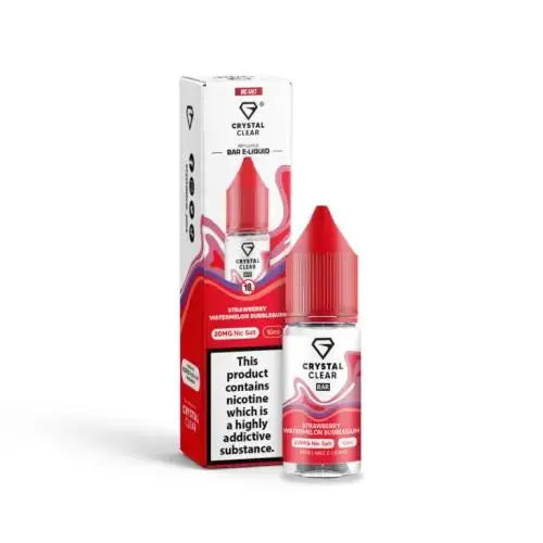 Strawberry Watermelon Bubblegum Nic Salt E-Liquid by Crystal Clear Bar Salts 10ml - Absolute Vape