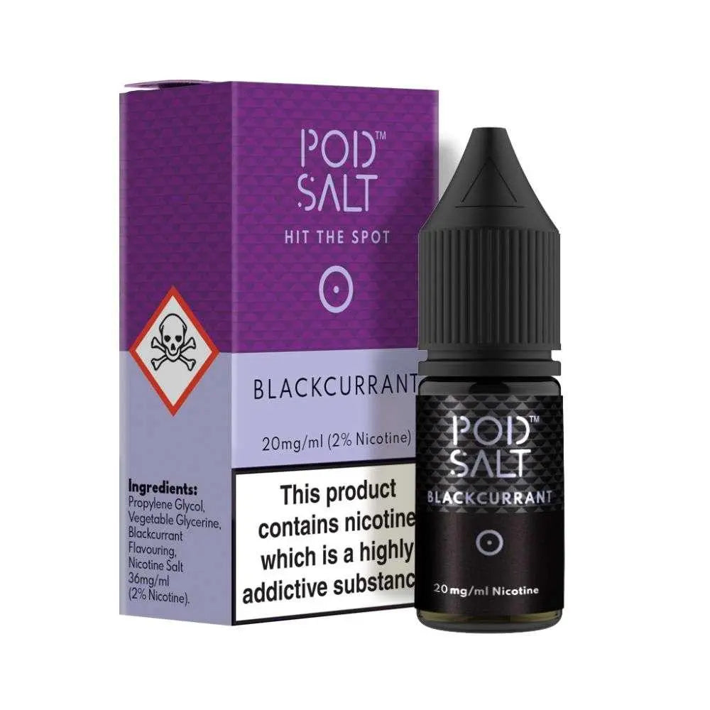 Blackcurrant Nic Salt E-Liquid by Pod Salt 10ml - Absolute Vape