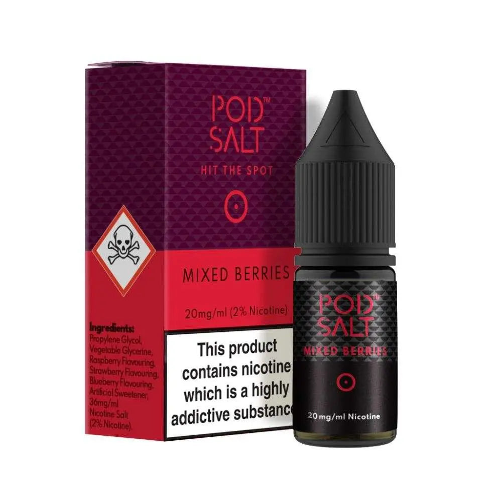 Mixed Berries Nic Salt E-Liquid by Pod Salt 10ml - Absolute Vape