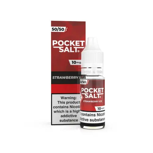 Strawberry Ice Nic Salt E-Liquid by Pocket Salt By Drip Hacks 10ml - Absolute Vape
