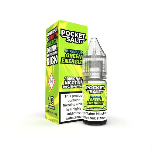 Green Energize Nic Salt E-Liquid by Pocket Salt By Drip Hacks 10ml - Absolute Vape