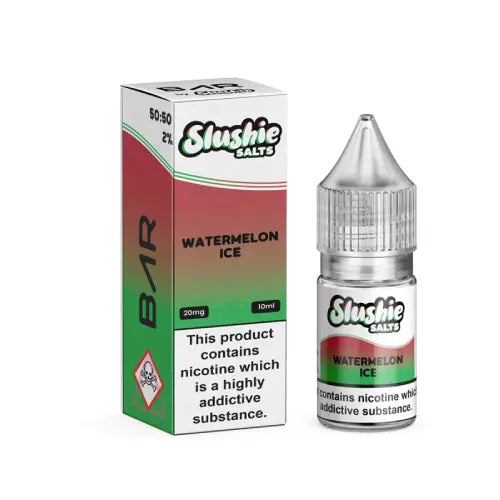 Watermelon Ice Nic Salt E-Liquid by BAR by Slushie Salts 10ml - Absolute Vape