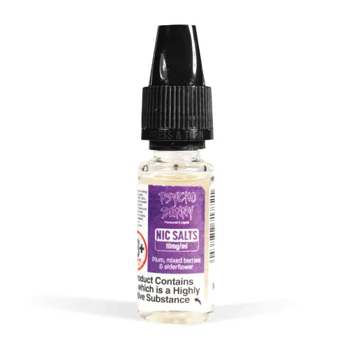 Plum, Mixed Berries & Elderflower Nic Salt E-Liquid by Psycho Bunny 10ml - Absolute Vape