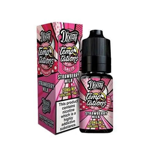 Strawberry Milk Nic Salt E-Liquid by Doozy Temptations 10ml - Absolute Vape