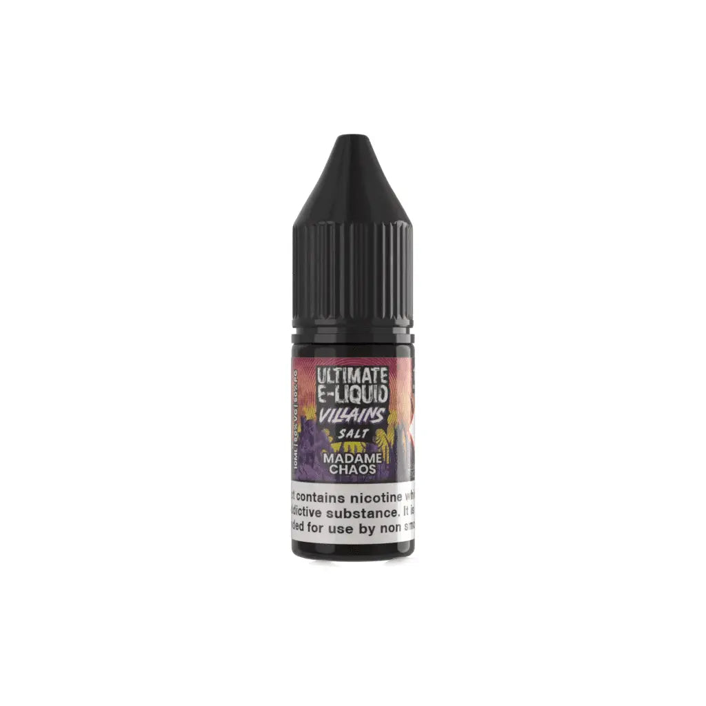 Madame Chaos Villains Nic Salt E-Liquid by Ultimate Salts 10ml - Absolute Vape