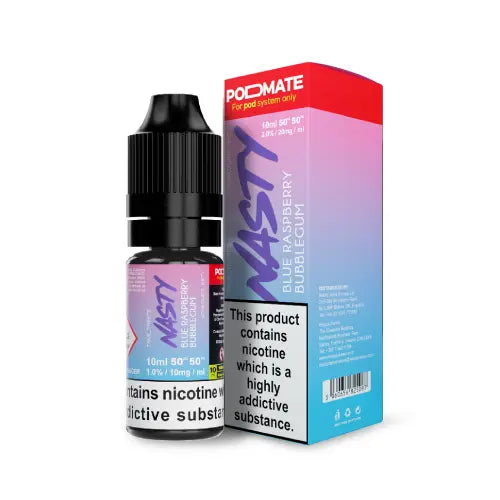 Blue Raspberry Bubblegum Nic Salt E-Liquid by Nasty Podmate 10ml - Absolute Vape