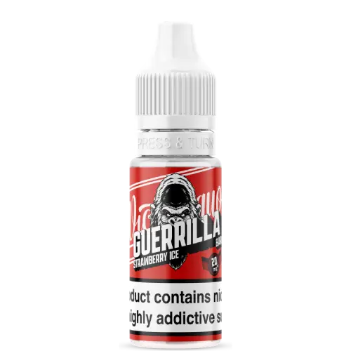 Strawberry Ice Nic Salt E-Liquid by Wick Liquor Guerilla Bar 10ml - Absolute Vape