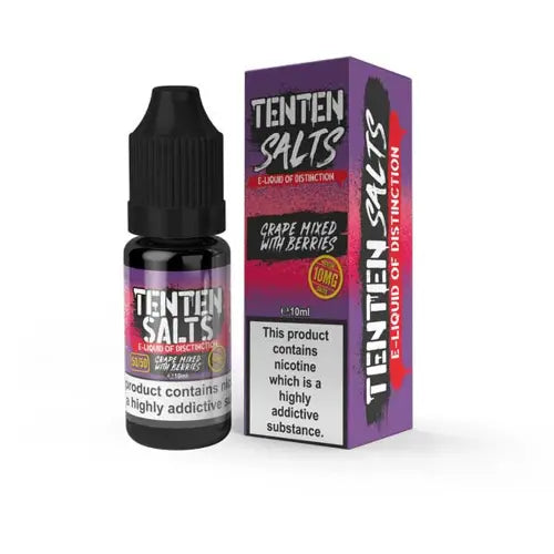 Grape Mixed with Berries Nic Salt E-Liquid by TenTen 10ml - Absolute Vape