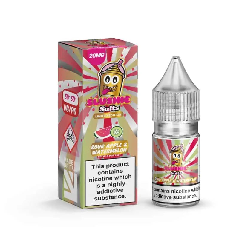 Sour Apple & Watermelon Nic Salt E-Liquid by Slush Slushie Salts 10ml - Absolute Vape
