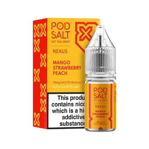 Mango Strawberry Peach Nic Salt E-Liquid by Pod Salt Nexus 10ml - Absolute Vape