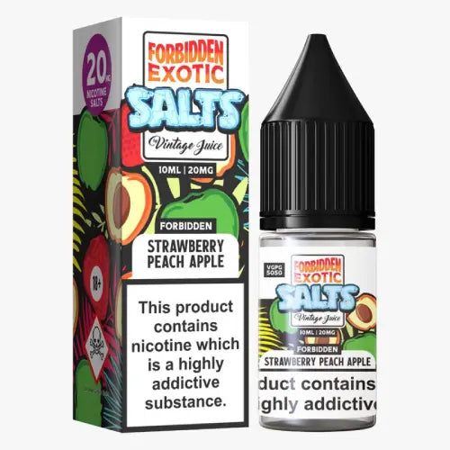 Strawberry Peach Apple Nic Salt E-Liquid by Vintage Juice Forbidden Exotic Salts 10ml - Absolute Vape