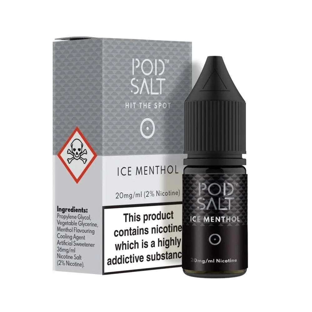 Ice Menthol Nic Salt E-Liquid by Pod Salt 10ml - Absolute Vape