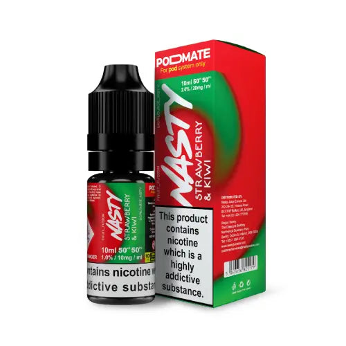 Strawberry & Kiwi Nic Salt E-Liquid by Nasty Podmate 10ml - Absolute Vape