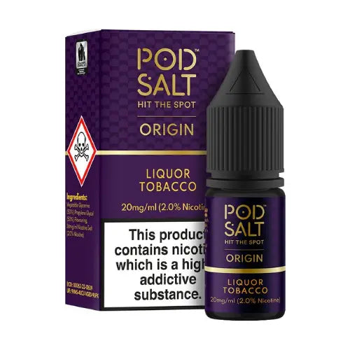 Liquor Tobacco Nic Salt E-Liquid by Pod Salt Origin 10ml - Absolute Vape