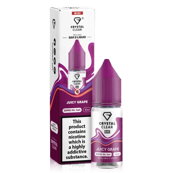 Juicy Grape Nic Salt E-Liquid by Crystal Clear Bar Salts 10ml - Absolute Vape
