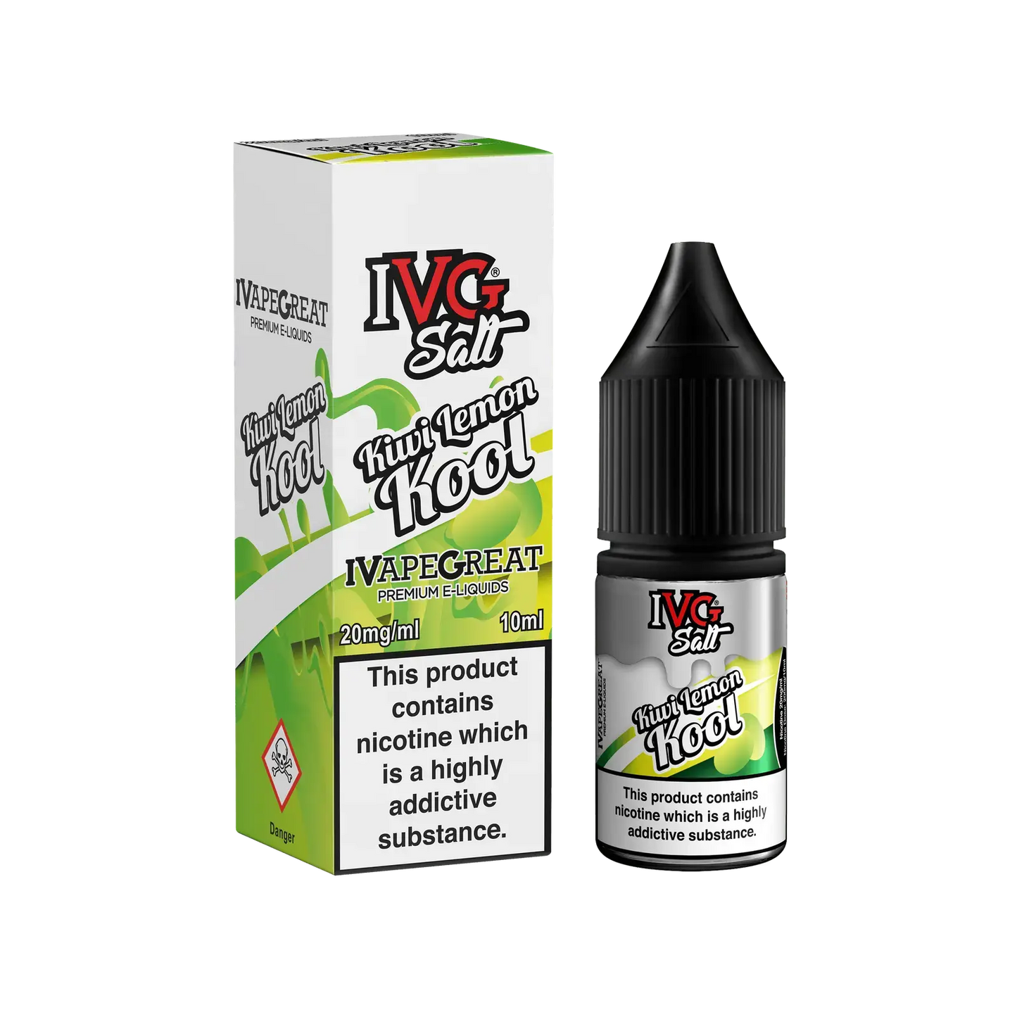 Kiwi Lemon Kool Nic Salt E-Liquid By IVG 10ml - Absolute Vape
