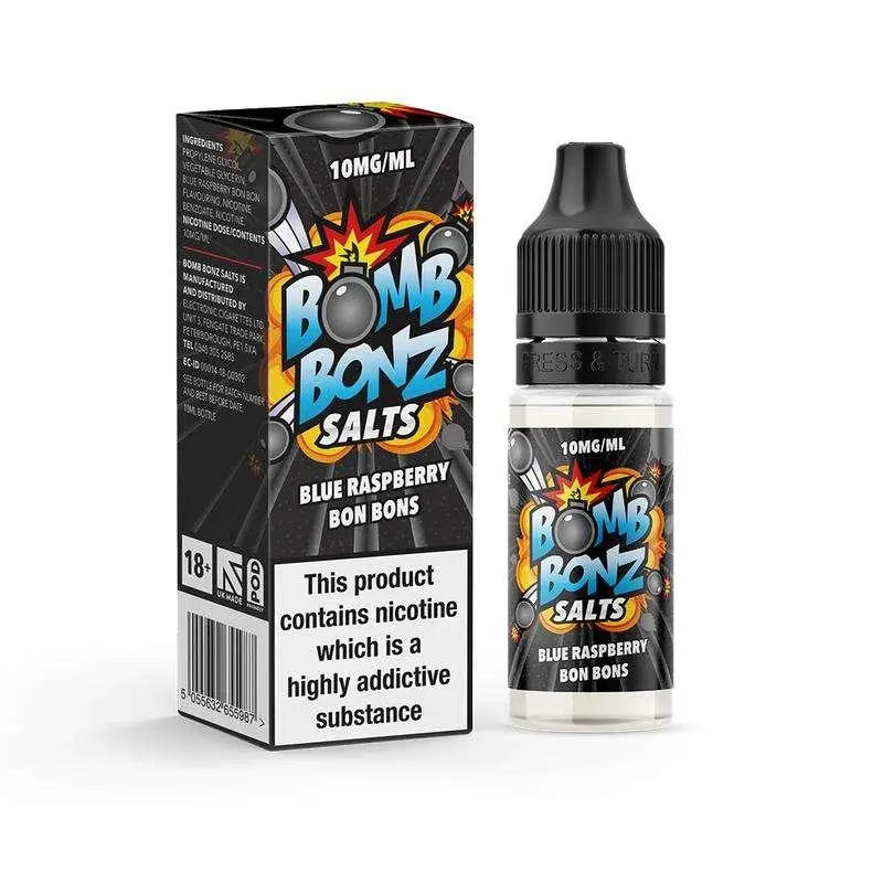 Blue Raspberry Bon Bons Nic Salt E liquid by Bomb Bonz 10ml - Absolute Vape