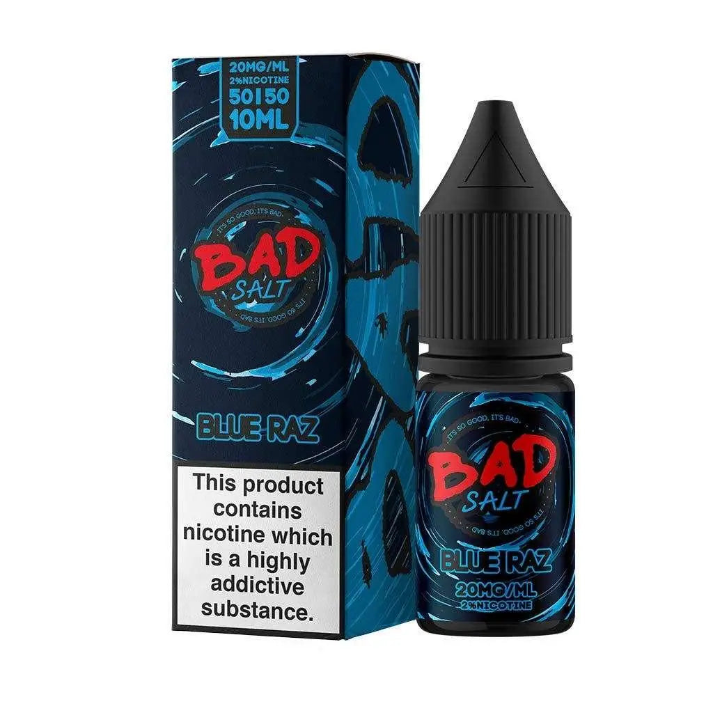 Blue Raz Nic Salt E-Liquid by Bad Salt 10ml - Absolute Vape