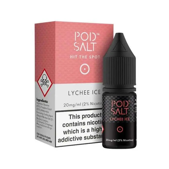 Lychee Ice Nic Salt E-Liquid by Pod Salt 10ml - Absolute Vape