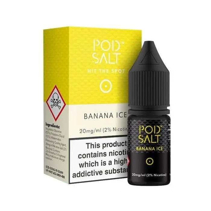 Banana Ice Nic Salt E-Liquid by Pod Salt 10ml - Absolute Vape
