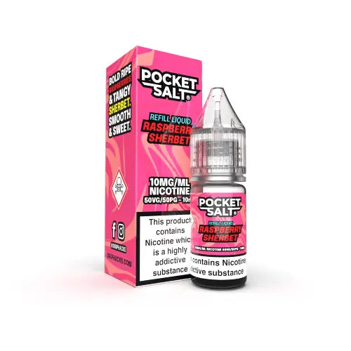 Raspberry Sherbet Nic Salt E-Liquid by Pocket Salt By Drip Hacks 10ml - Absolute Vape